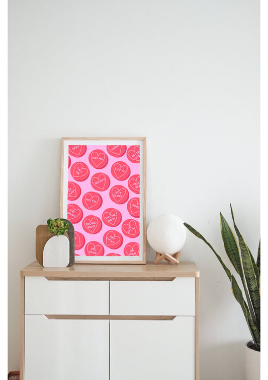 PRINT: sweetie love heart print